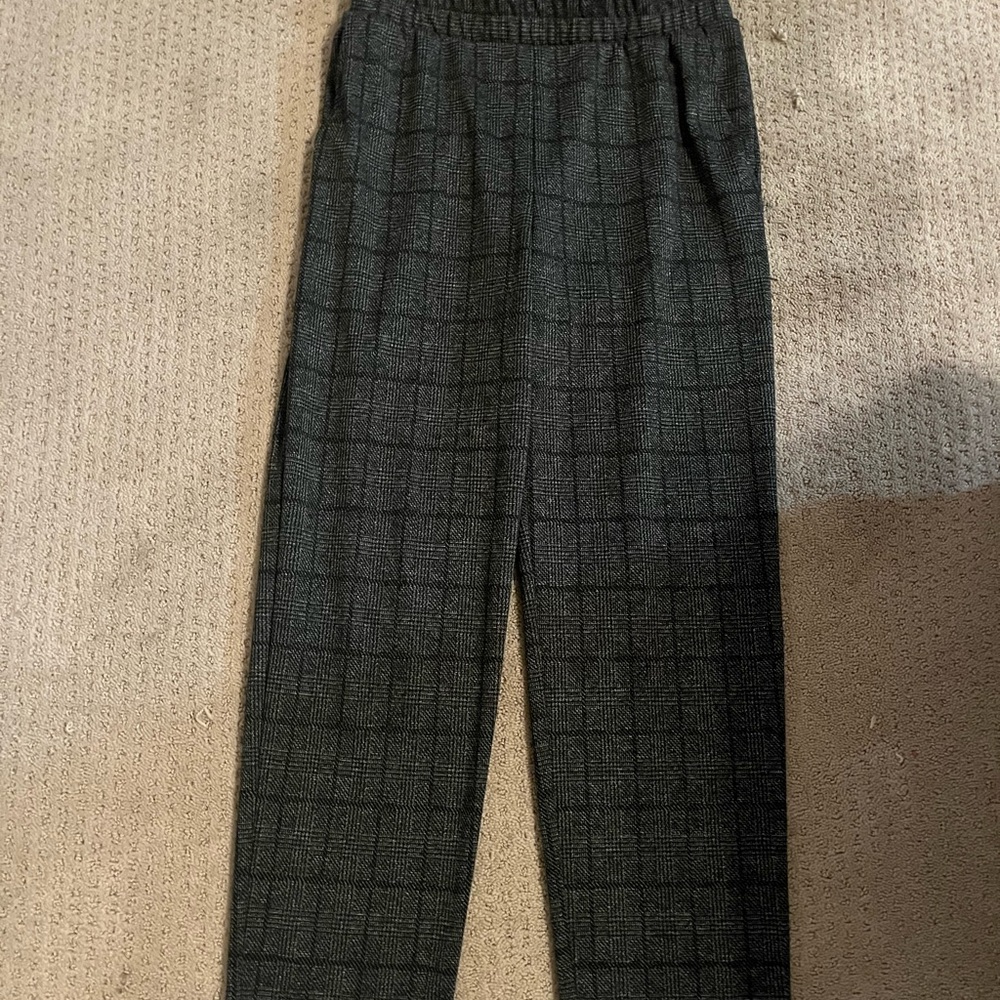 a new day Women's Black Checkered Sweatpants